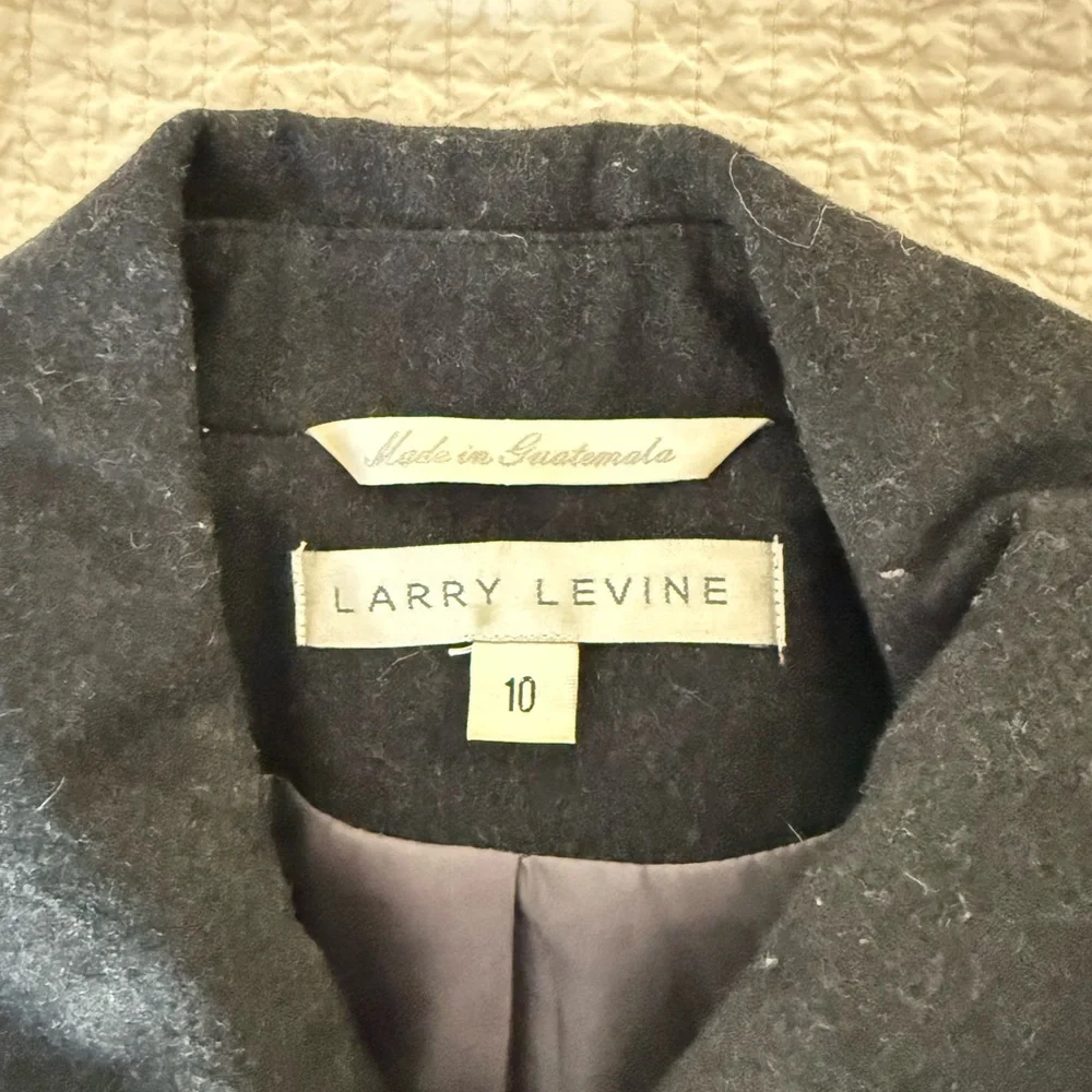 Larry Levine Charcoal Wool Classic‎ Coat